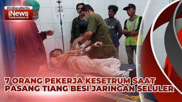 VIDEO: 7 Orang Pekerja Kesetrum saat Pasang Tiang Besi Jaringan Seluler di Tasikmalaya VIDEO: 7 Orang Pekerja Kesetrum saat Pasang Tiang Besi Jaringan Seluler di Tasikmalaya