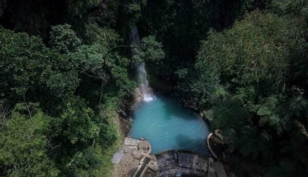 Belum Banyak Wisatawan, Begini Foto dari Udara Air Terjun Koleangkak Subang