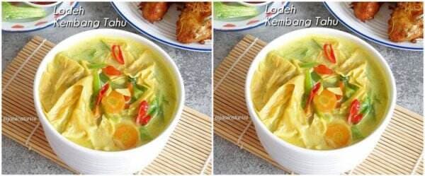 Resep lodeh kembang tahu, enak, sederhana, dan mudah dibuat