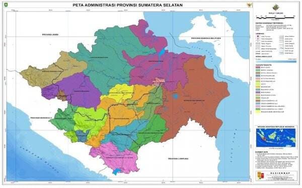 Peta Sumatera Selatan, Lengkap dengan Sejarah dan Bahasa Daerah