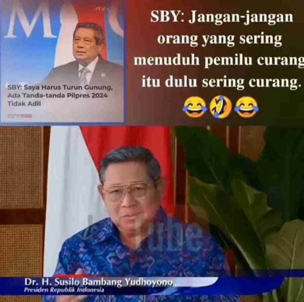 Viral, Video Lawas SBY Sebut `Jangan-jangan yang Menuduh Pemilu Curang Itu Dulu Sering Curang` Viral, Video Lawas SBY Sebut `Jangan-jangan yang Menuduh Pemilu Curang Itu Dulu Sering Curang`