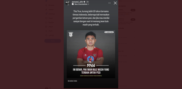 Puji Ketum PSSI, Kapten Timnas Asnawi Dihujat hingga Diminta Mundur Puji Ketum PSSI, Kapten Timnas Asnawi Dihujat hingga Diminta Mundur