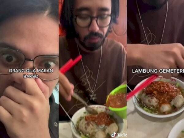 Viral Orang &#39;Gila&#39; Makan Bakso, Habiskan Setengah Mangkuk Cabai Bikin Netizen Heran