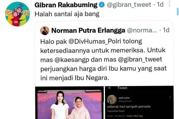 Bu Iriana Jokowi Dihina Mirip Pembantu, Gibran: Santai Aja