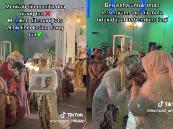 Viral Momen Nyesek di Pernikahan, Pengantin Bawa Foto Mendiang Ortu ke Pelaminan Viral Momen Nyesek di Pernikahan, Pengantin Bawa Foto Mendiang Ortu ke Pelaminan