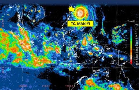 Siklon Tropis Man-Yi Terdeteksi, Waspada Hujan Lebat dan Gelombang Tinggi