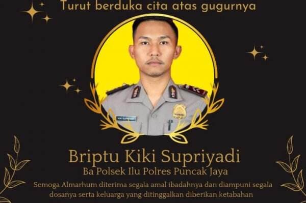 4 Polisi Diberondong Tembakan OTK di Puncak Jaya, Briptu Kiki Supriyadi Gugur