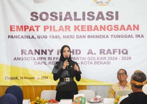 Perkokoh Persatuan dan Kesatuan, Ranny Fahd Arafiq Sosialisasi 4 Pilar MPR RI di Krukut Depok