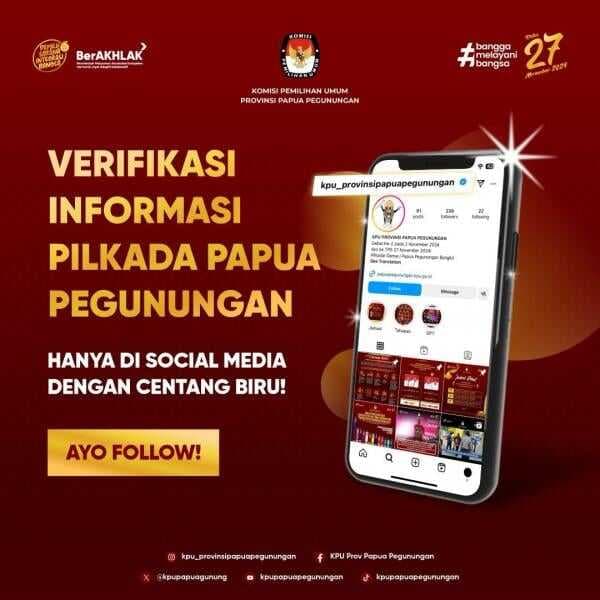 KPU Papua Pegunungan Maksimalkan Sosial Media Sampaikan Informasi Seputar Pilkada Tahun 2024