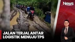 Perjuangan Petugas Bertaruh Nyawa Antarkan Logistik ke TPS Lewati Jalan Berlumpur, Sungai Deras dan Laut