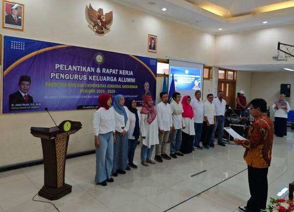 Lantik Pengurus KA Fakultas Biologi, Ketua KA Unsoed Ajak Kolaborasi