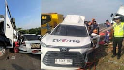 Mobil Rombongan Crew TVOne Kecelakaan di Tol Pemalang - Batang, 3 Penumpang Meninggal