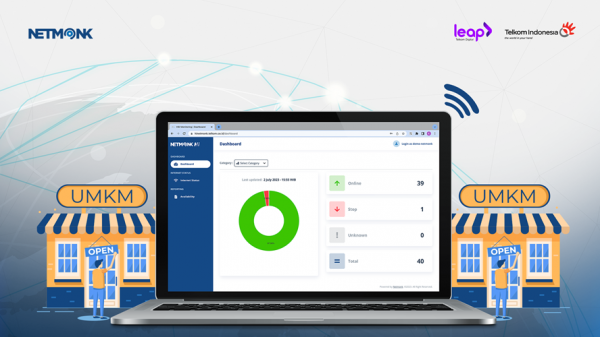 Netmonk Hi dari Telkom Indonesia Permudah Pelaku UMKM Pantau Jaringan Bisnis