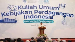 Mendag Sampaikan Kebijakan Perdagangan Indonesia saat Isi Kuliah Umum di UNS