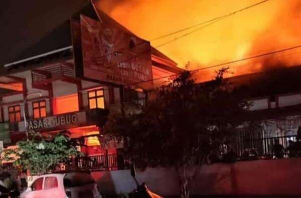 Pasar Gubug Terbakar, Kapolres Grobogan: 797 Kios, Los dan Lapak Pedagang Ludes