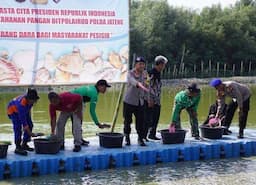 Dukung Ketahanan Pangan, Ditpolairud Polda Jateng Tebar 5 Ton Benih Kerang Dara di Demak