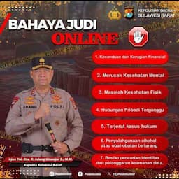 Bahaya Judi Online, Ini 7 Poin Pesan Kapolda Sulbar Irjen Pol Adang Ginanjar