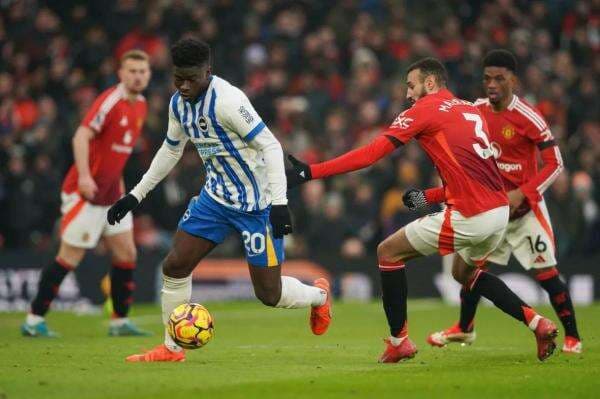 Hasil Liga Inggris: MU Tersungkur di Old Trafford Lawan Brighton, City Pesta Gol