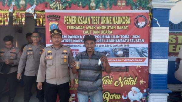 Polres Labusel Tes Urine Sopir Angkutan