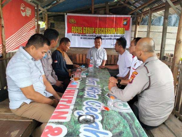 Polsek Sungai Sembilan Gelar Kegiatan Focus Group Discussion, Sampaikan Pesan Penting Jaga Keamanan