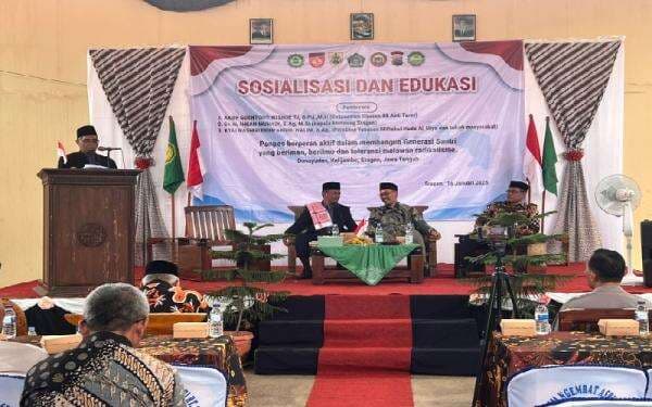 Pasca Pembubaran Kelompok JI, Pompes Miftahul Huda Gelar Sosialisasi Wawasan Kebangsaan di Sragen