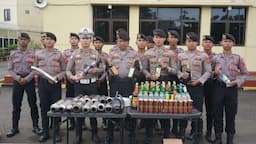 Polres Cianjur Ungkap Hasil Operasi KRYD,  Amankan Ratusan Knalpot Brong dan Miras