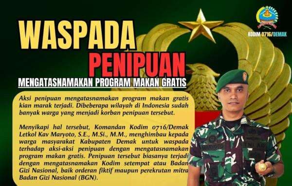 Penipuan Berkedok Program Makan Gratis Mulai Merebak, TNI Beri Penjelasan!