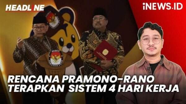 Headline iNEWS.ID: Tim Transisi: Pramono-Rano bakal Terapkan Sistem 4 Hari Kerja di Jakarta