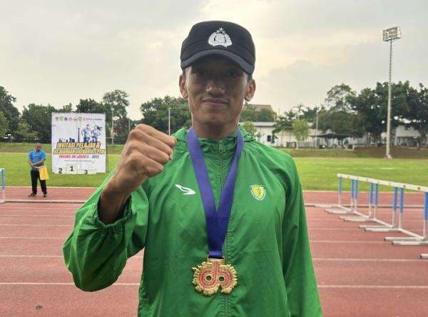 Bripda Teuku Tegar Abadi Juara 400 Meter Kejurnas Atletik 2024