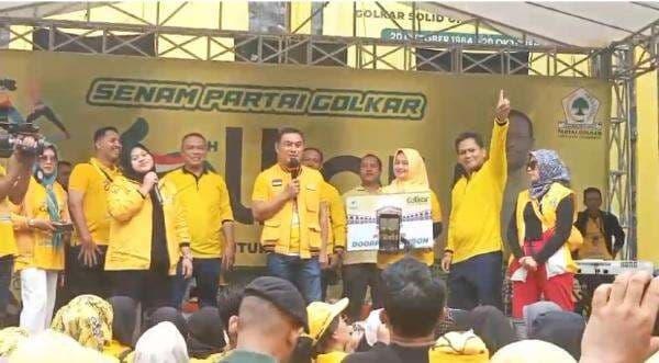 Dipimpin Mad Romli, DPD Golkar Tangerang Solid Berpartisipasi Pecahkan Rekor Muri Senam Sehat