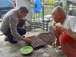 Dukung Program Pemerintah, Polsek Dumai Kota Lakukan Pembibitan