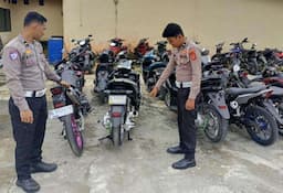 Satlantas Polres Aceh Barat Amankan Puluhan Motor Balap Liar dan Knalpot Brong