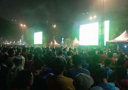 Suasana Nobar Indonesia vs Jepang Berlangsung Meriah di SUGBK