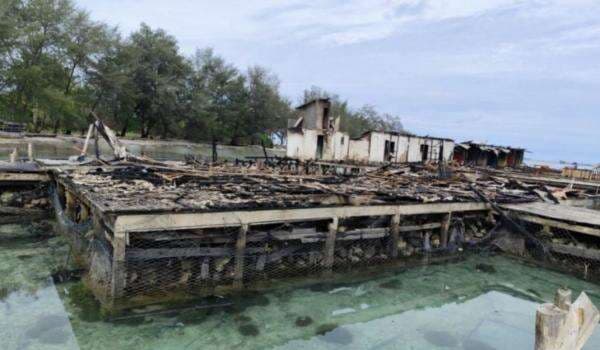 Kebakaran Hebat Di Karimunjawa, 8 Bangunan Penginapan Ludes Terbakar, Ikan Hiu Selamat