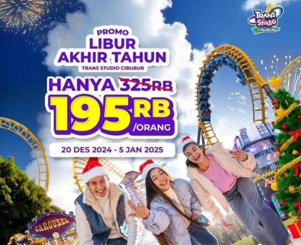 Libur Akhir Tahun, Trans Studio Cibubur Sediakan Puluhan Wahana Seru dan Show Spektakuler