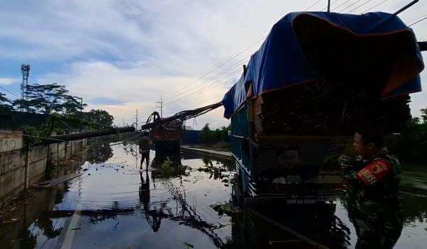 Hujan Angin di Balongbendo, Enam Tiang Listrik dan Pohon Tumbang di Jalan Kemangsen-Krian