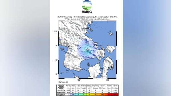 Gempa Magnitudo 3,4 Guncang Konawe Selatan dan Kendari, Warga Rasakan Getaran Seperti Truk Melintas Gempa Magnitudo 3,4 Guncang Konawe Selatan dan Kendari, Warga Rasakan Getaran Seperti Truk Melintas