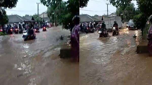 Banjir Bandang Rendam Jalan Raya Bojonegoro - Nganjuk