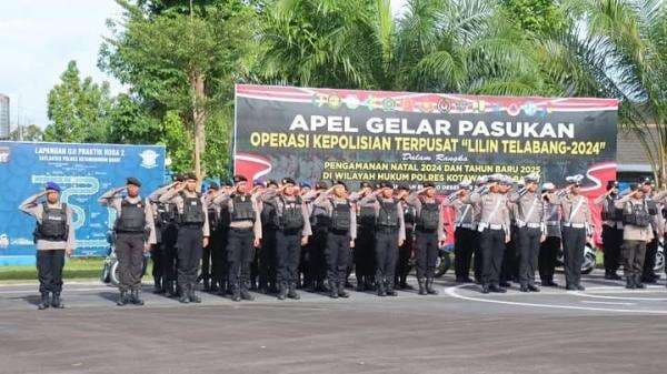 Apel Gelar Pasukan Operasi Lilin Telabang 2024, Polres Kobar Siap Amankan Nataru