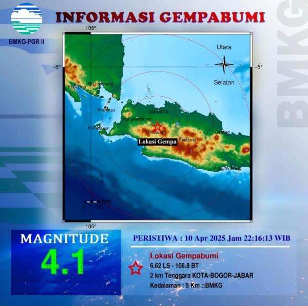 Kota Bogor Diguncang Gempa, Dedie Rachim Imbau Warga Tetap Waspada Gempa Susulan Kota Bogor Diguncang Gempa, Dedie Rachim Imbau Warga Tetap Waspada Gempa Susulan