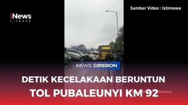 Detik Kecelakaan Beruntun Tol Purbaleunyi KM 92 Terekam Kamera Dasbor Ambulance