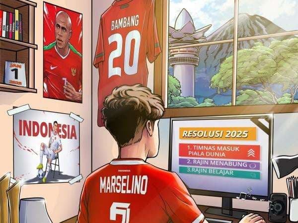 Ada Purwokerto di Postingan FIFA, Tampilkan Marcelino Tulis Resolusi 2025: Indonesia ke Piala Dunia