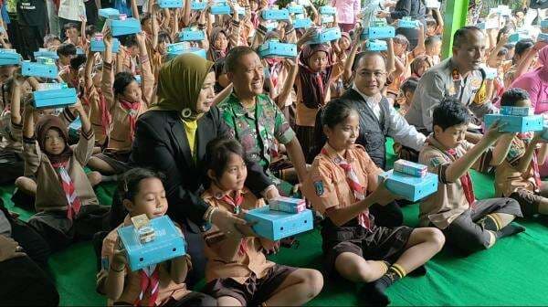 Ratusan Murid SD di Kota Madiun Usai Uji Coba Makan Bergizi Gratis: Terima Kasih Pak Presiden