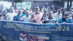 Ribuan Mahasiswa FISIP UMSU Diberangkatkan Dukung dan Kawal Pilkada Serentak 2024