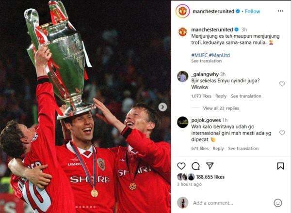 Manchester United Sindir Kasus Gus Miftah Hina Penjual Es Teh di Media Sosial Manchester United Sindir Kasus Gus Miftah Hina Penjual Es Teh di Media Sosial