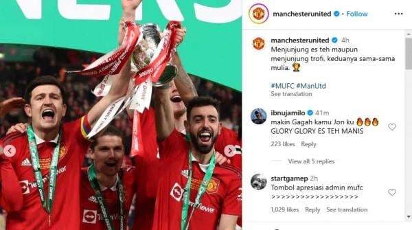 Manchester United Soroti Viral Gus Miftah: Menjunjung Es Teh maupun Trofi, Keduanya Sama-sama Mulia