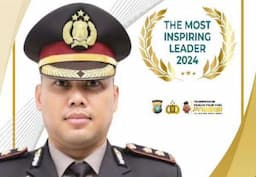 Kapolres Lingga Terima Penghargaan Maharaja Kutai Mulawarman