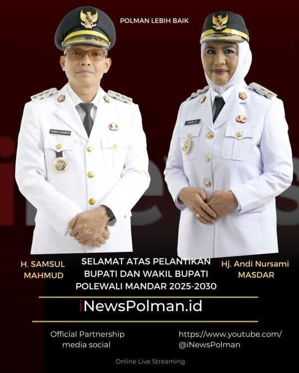 Seluruh Tim iNewsPolman.id Berikan Ucapan Selamat Atas Pelantikan Bupati dan Wakil Bupati Polman Seluruh Tim iNewsPolman.id Berikan Ucapan Selamat Atas Pelantikan Bupati dan Wakil Bupati Polman
