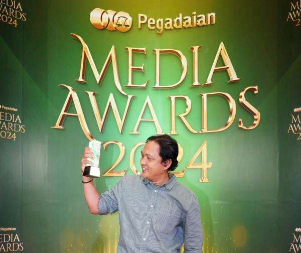 Taufik Budi Jurnalis iNews Raih Penghargaan Pegadaian Media Awards 2024