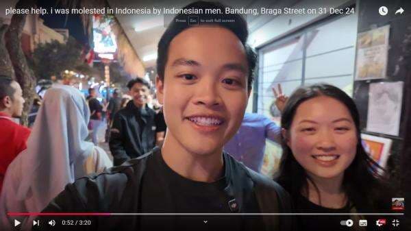 Ngevlog Bahasa Inggris di Braga, Turis Singapura Dibuntuti Remaja Berujung Pelecehan